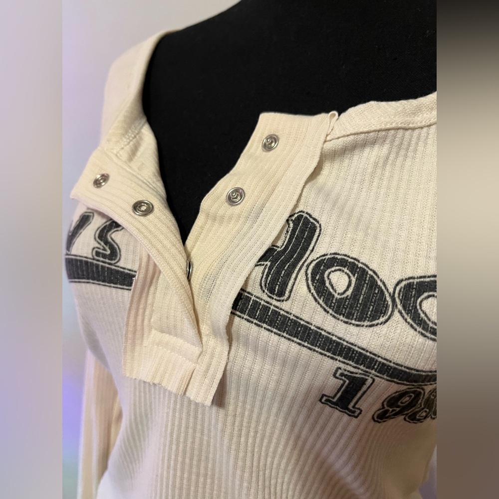 NWOT Ribbed Cream Top - S - Picture 5 of 14